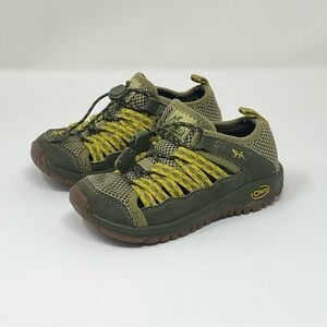 Chaco Outdoor Kids Shoes Size 10 Green Yellow